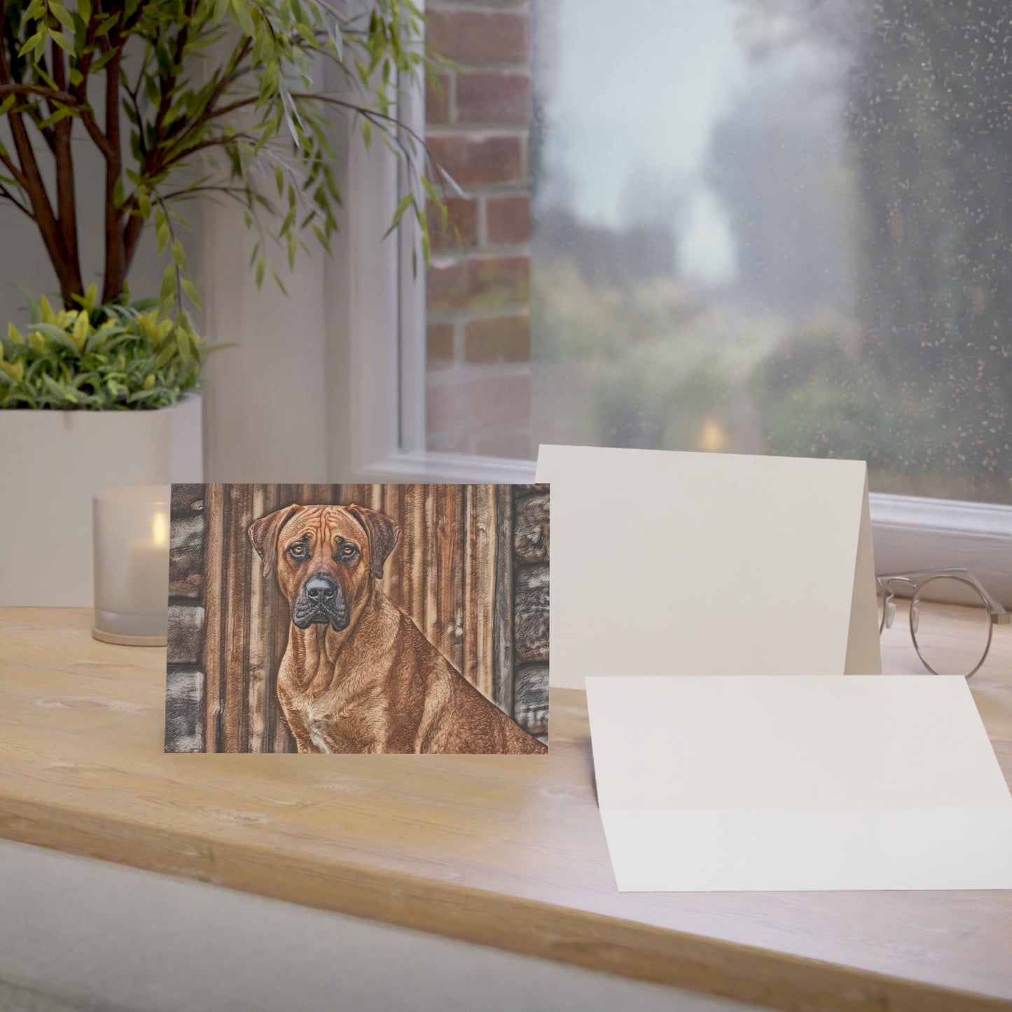 Rhodesian Ridgeback Greeting Cards – Majestic Dog Lover Stationery – Artistic Ridgeback Design
