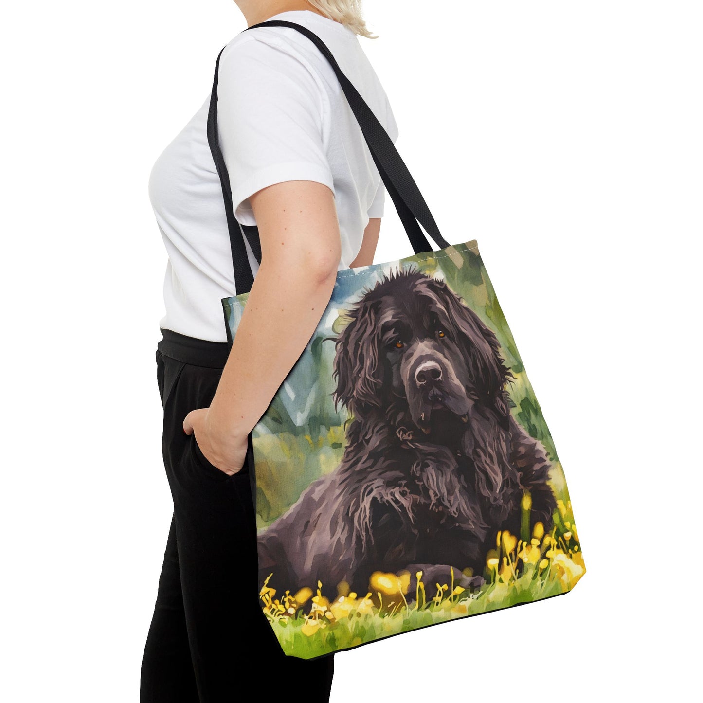 Newfoundland Tote Bag – Gentle Giant Gift – Watercolor Newfoundland Art