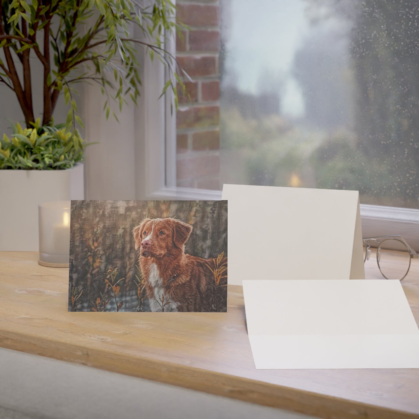 Nova Scotia Duck Tolling Retriever Greeting Cards – Vibrant Dog Lover Gift – Watercolor Toller Art (Set of 10, 30, or 50)