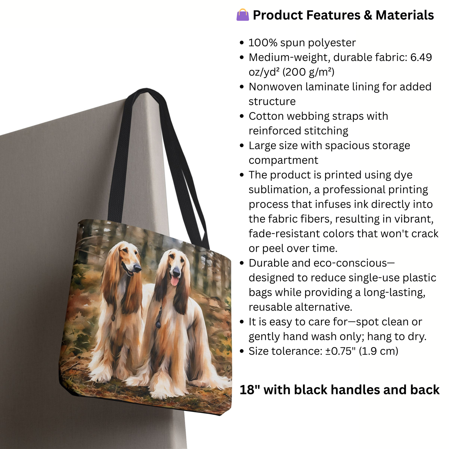 Afghan Hound Tote Bag | Elegant Dog Lover Gift | Stylish & Practical Carryall
