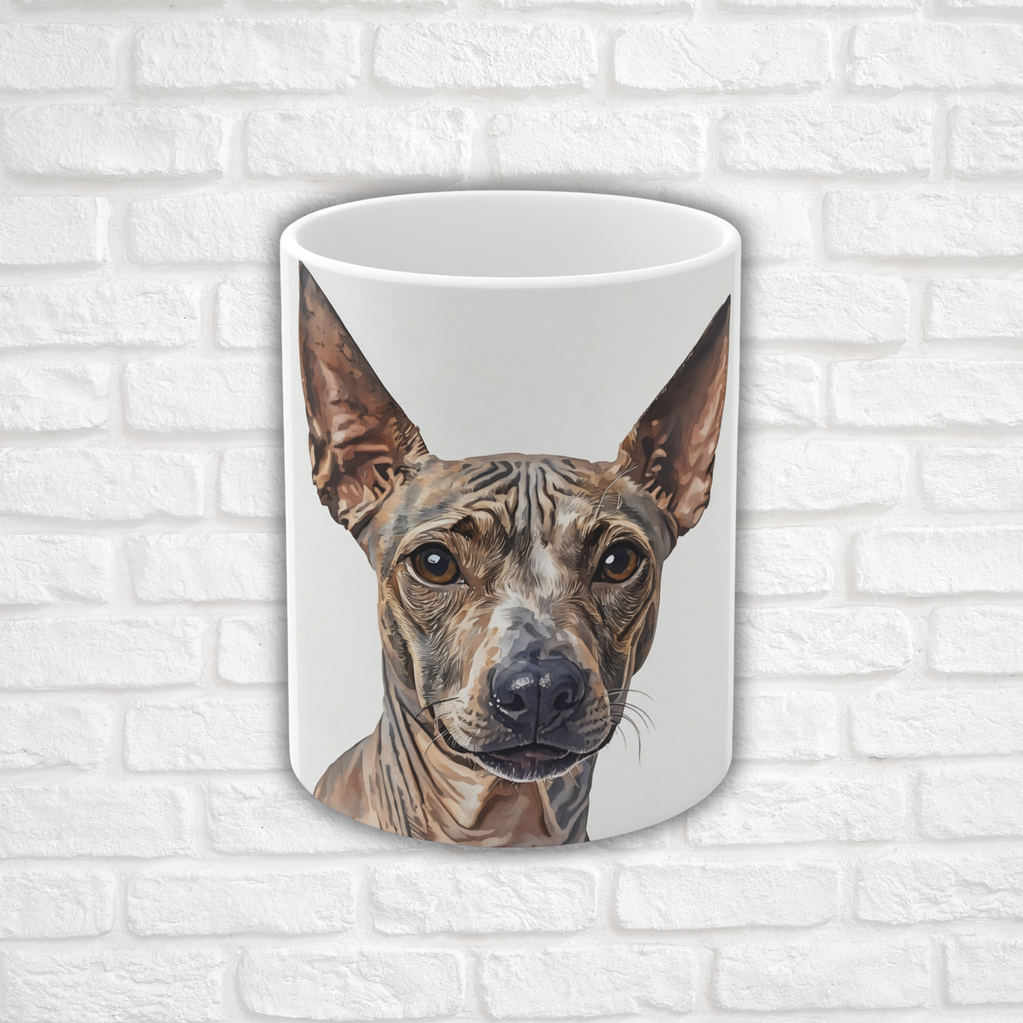 American Hairless Terrier Coffee Mug | Dog Lover Gift | Watercolor AHT Art on 11oz Ceramic Mug