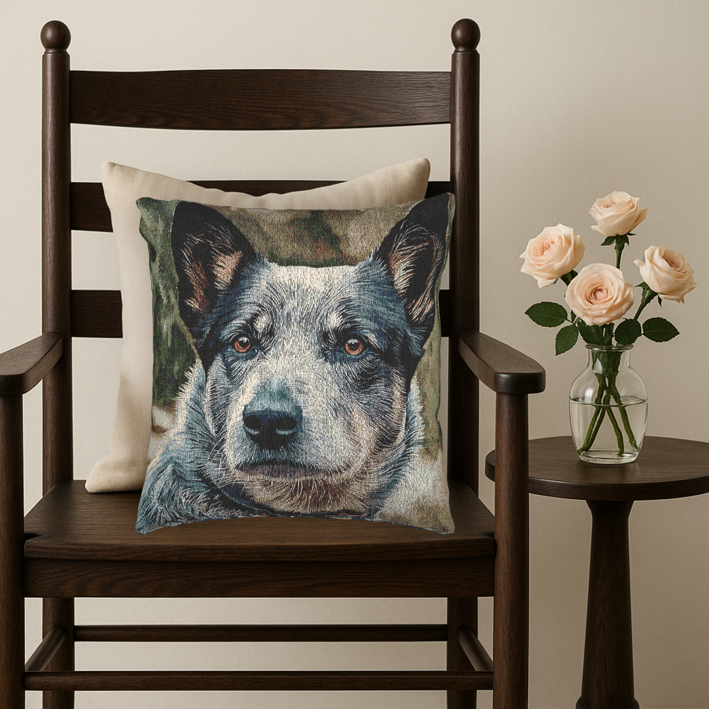 Australian Cattle Dog Woven Pillow | Blue Heeler Red Heeler Gift | Herding Dog Home Décor