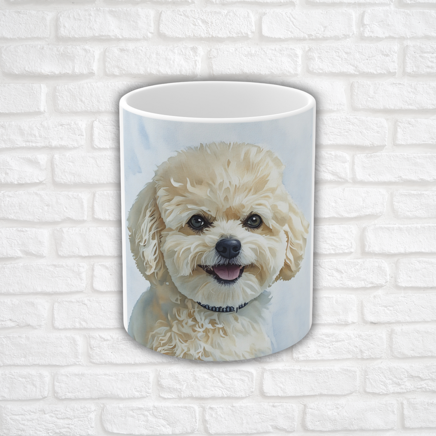 Bichon Frise Coffee Mug | Dog Lover Gift | Watercolor Bichon Frise Art | 11oz Ceramic Mug
