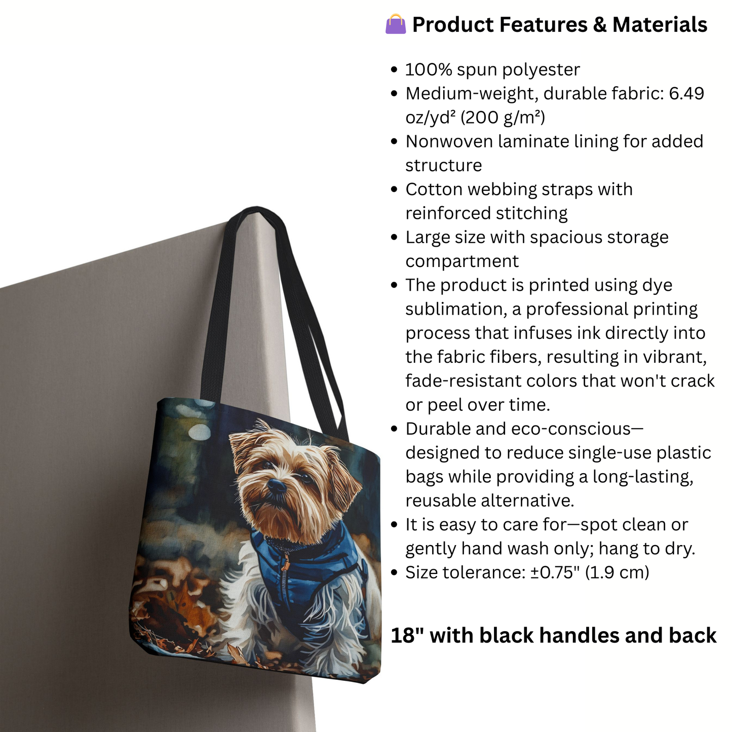 Biewer Terrier Tote Bag | Dog Lover Gift | Stylish Reusable Bag with Biewer Terrier Art