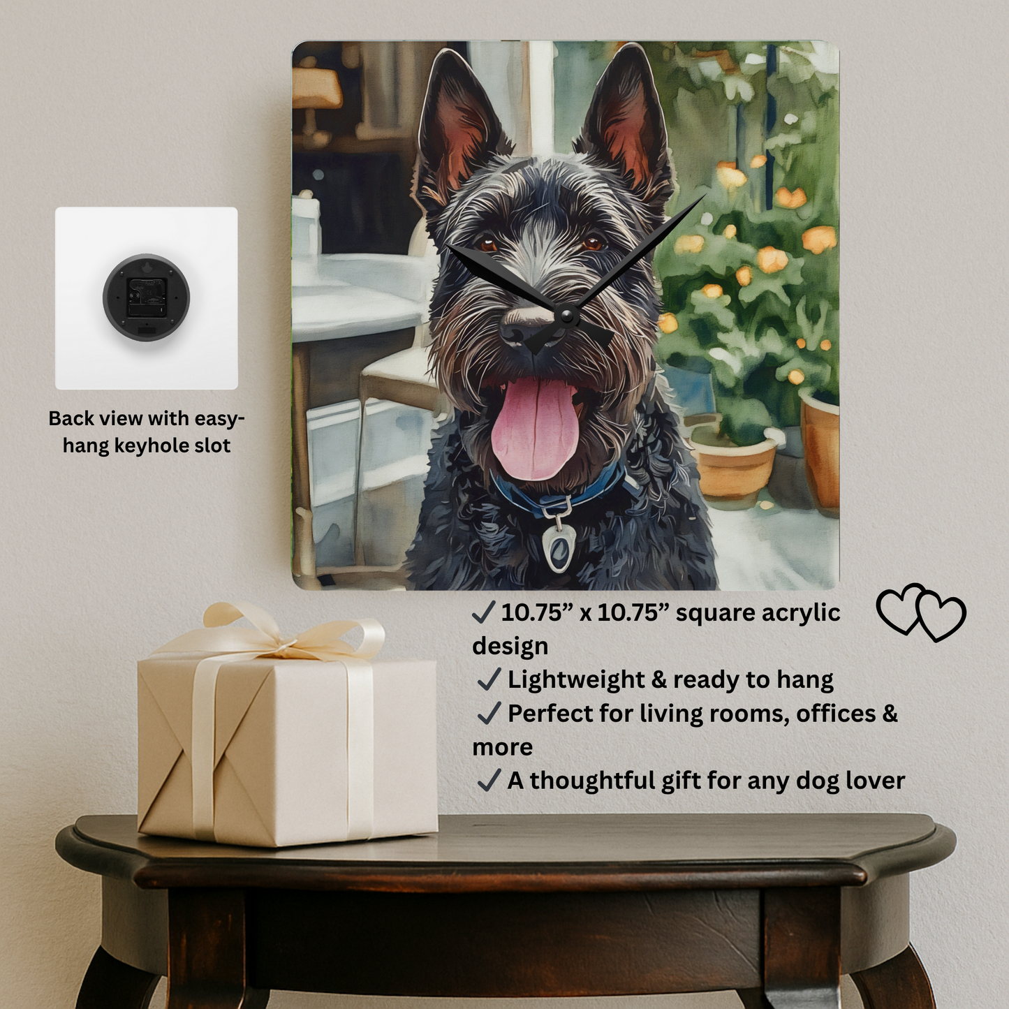Bouvier des Flandres Wall Clock | Dog Lover Gift | Custom Dog Breed Home Décor