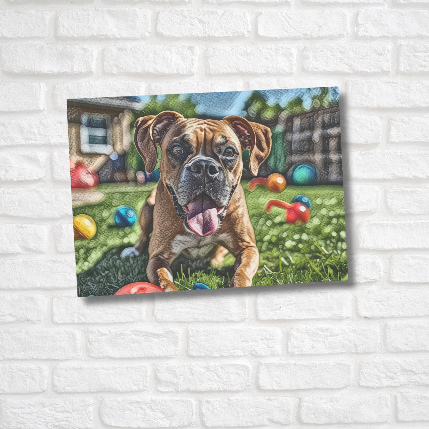 Boxer Greeting Card Set - Oil-Painted Dog Art | Blank Inside | Envelopes Included