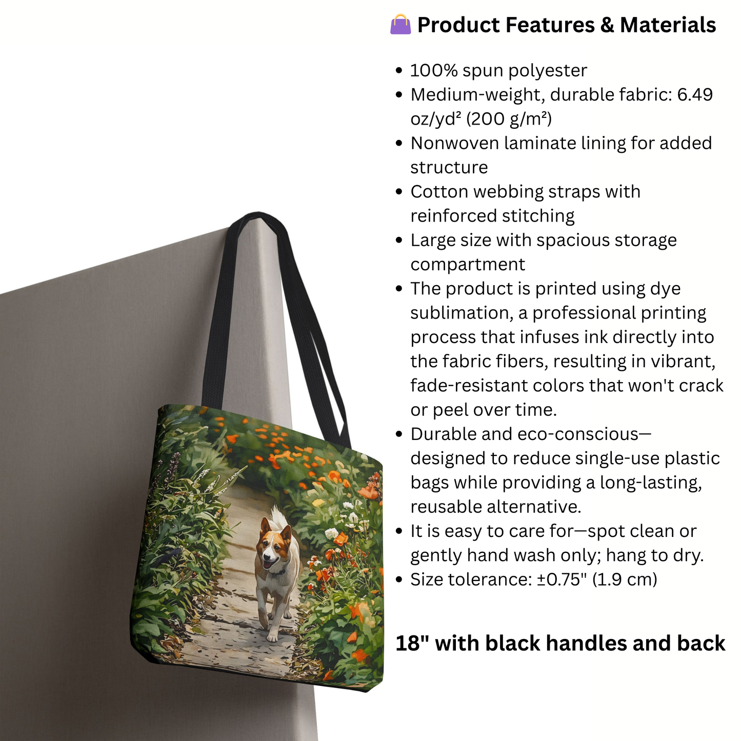 Canaan Dog Tote Bag | Dog Lover Gift | Stylish Reusable Canvas Bag with Elegant Canaan Dog Art