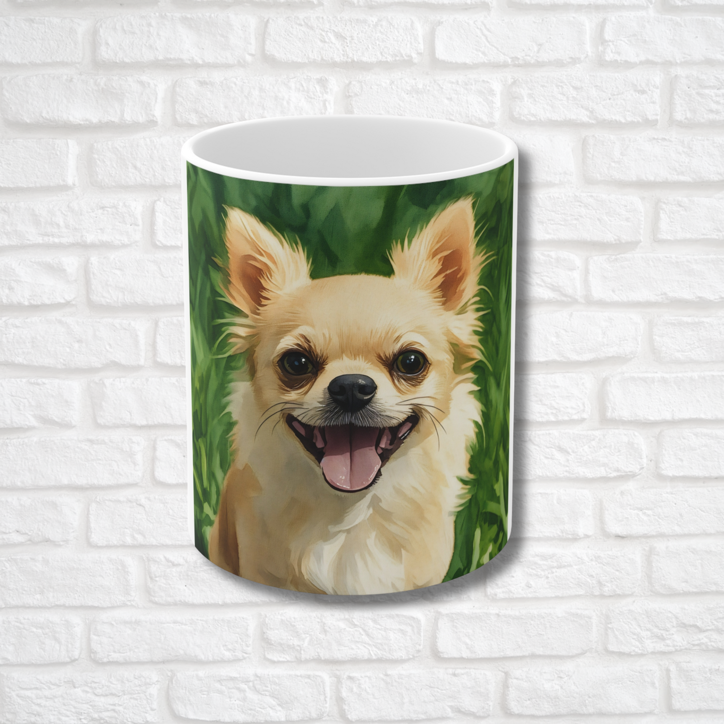 Chihuahua Coffee Mug – Watercolor Dog Headshot | Gift for Dog Lovers