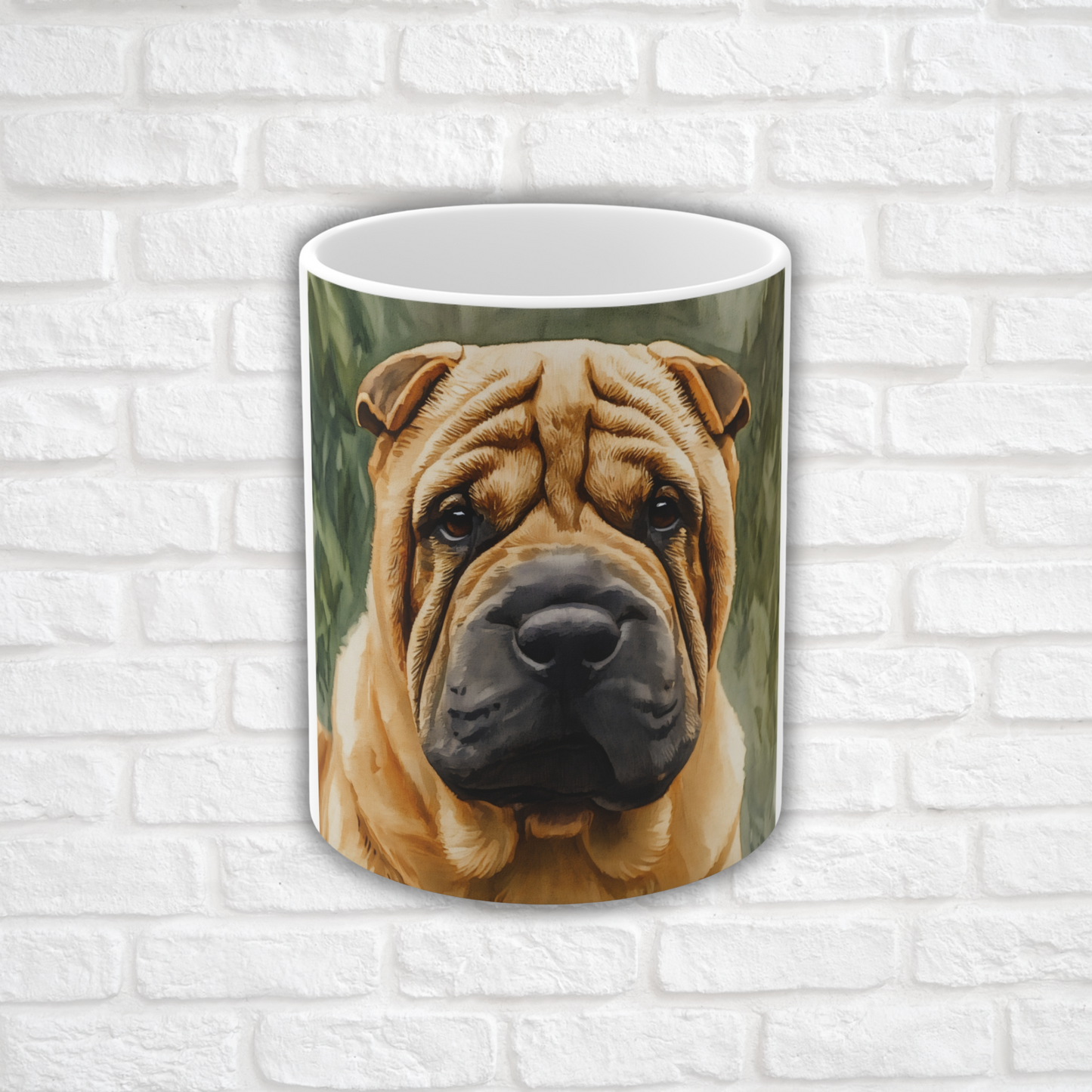 Chinese Shar-Pei Coffee Mug | Dog Lover Gift | Classic Ceramic Mug with Shar-Pei Dog Art