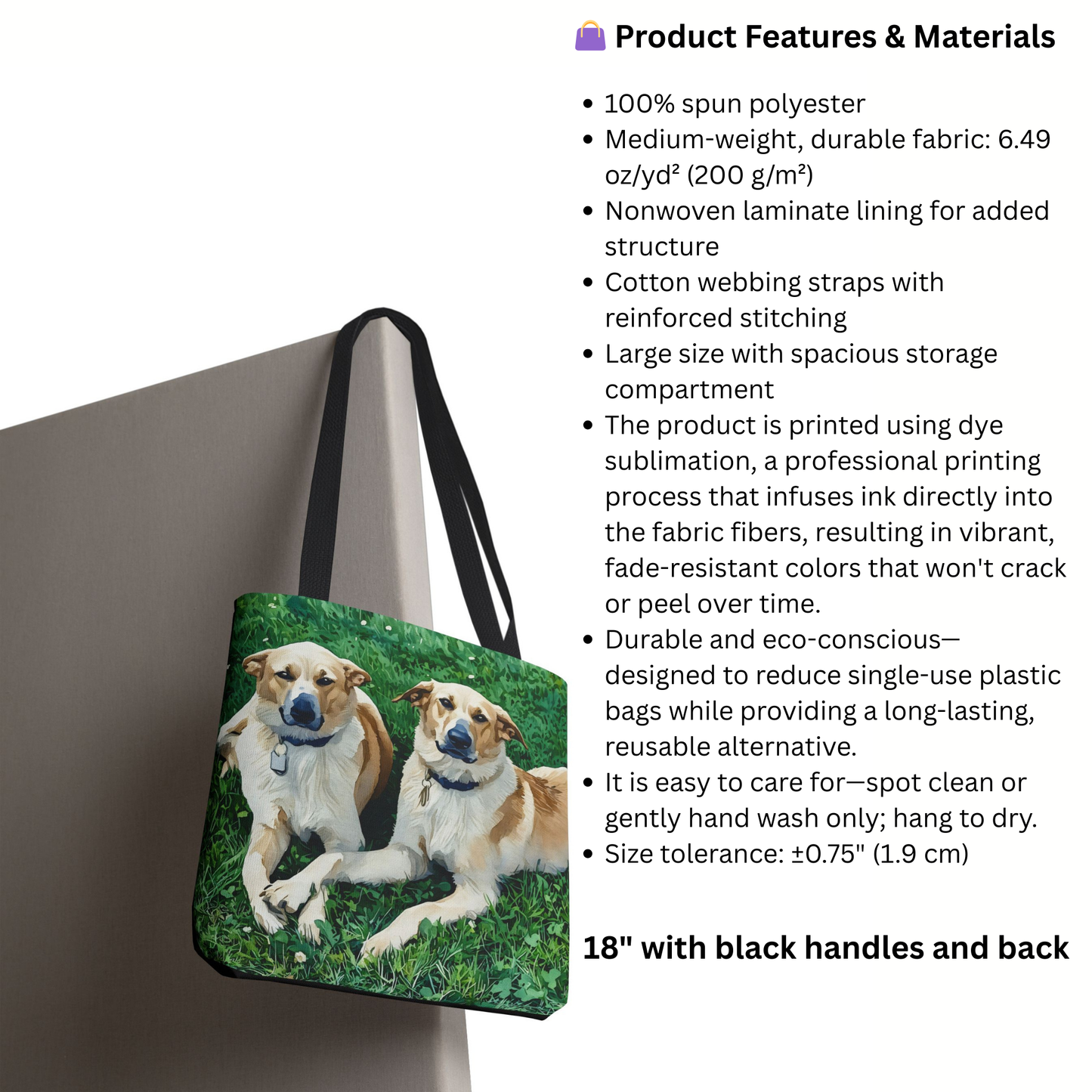 Chinook Tote Bag | Dog Lover Gift | Stylish Reusable Bag with Chinook Dog Art