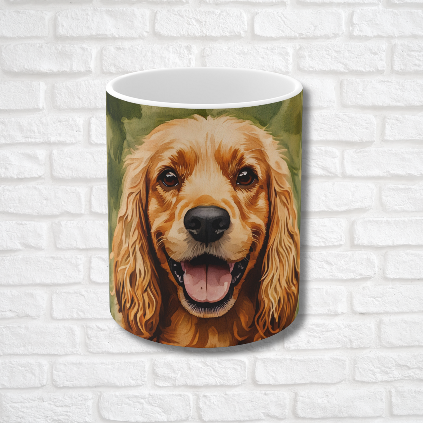Cocker Spaniel Coffee Mug – Watercolor Dog Headshot | Gift for Dog Lovers