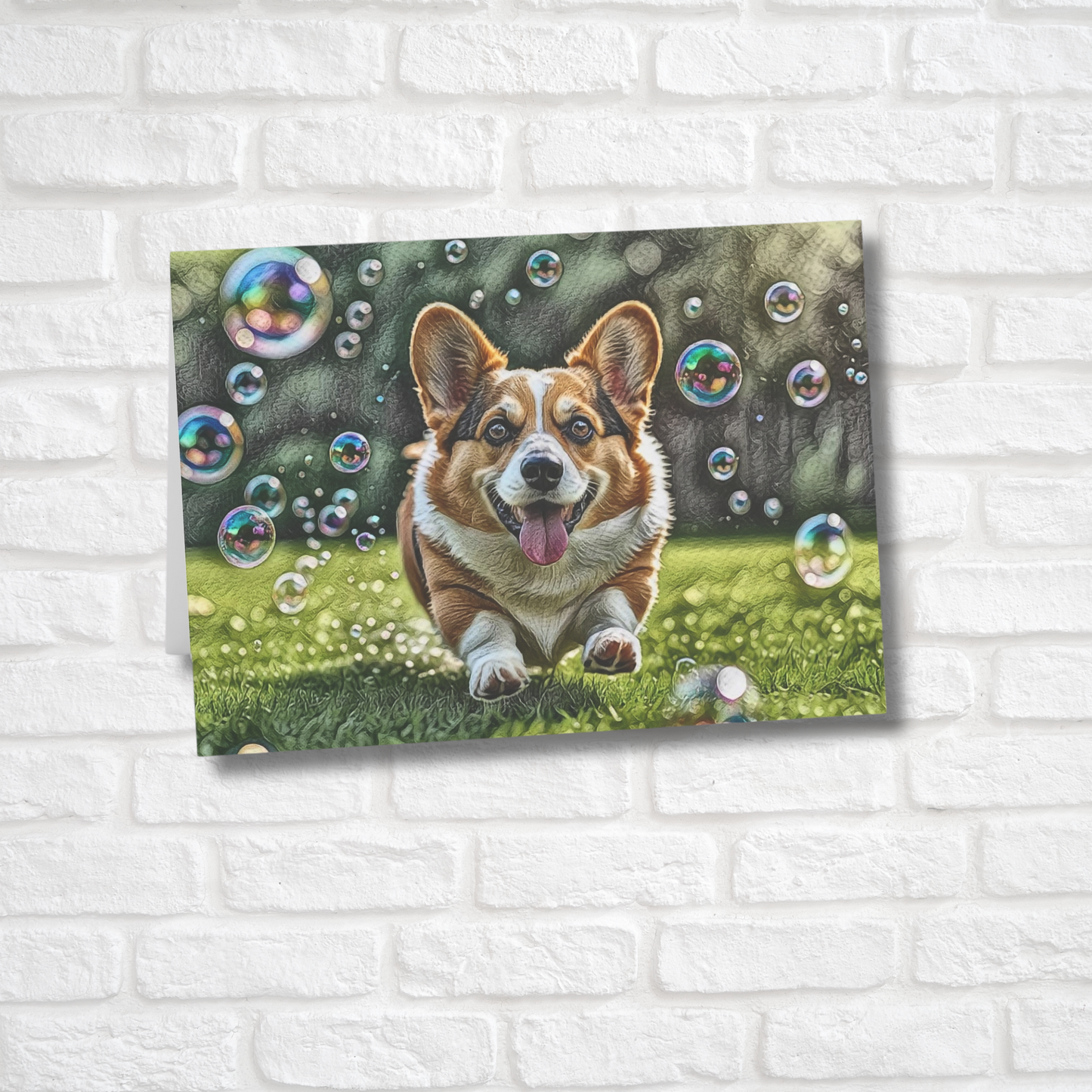 Corgi Greeting Card Set - Oil-Painted Dog Art | Blank Inside | Envelopes Included