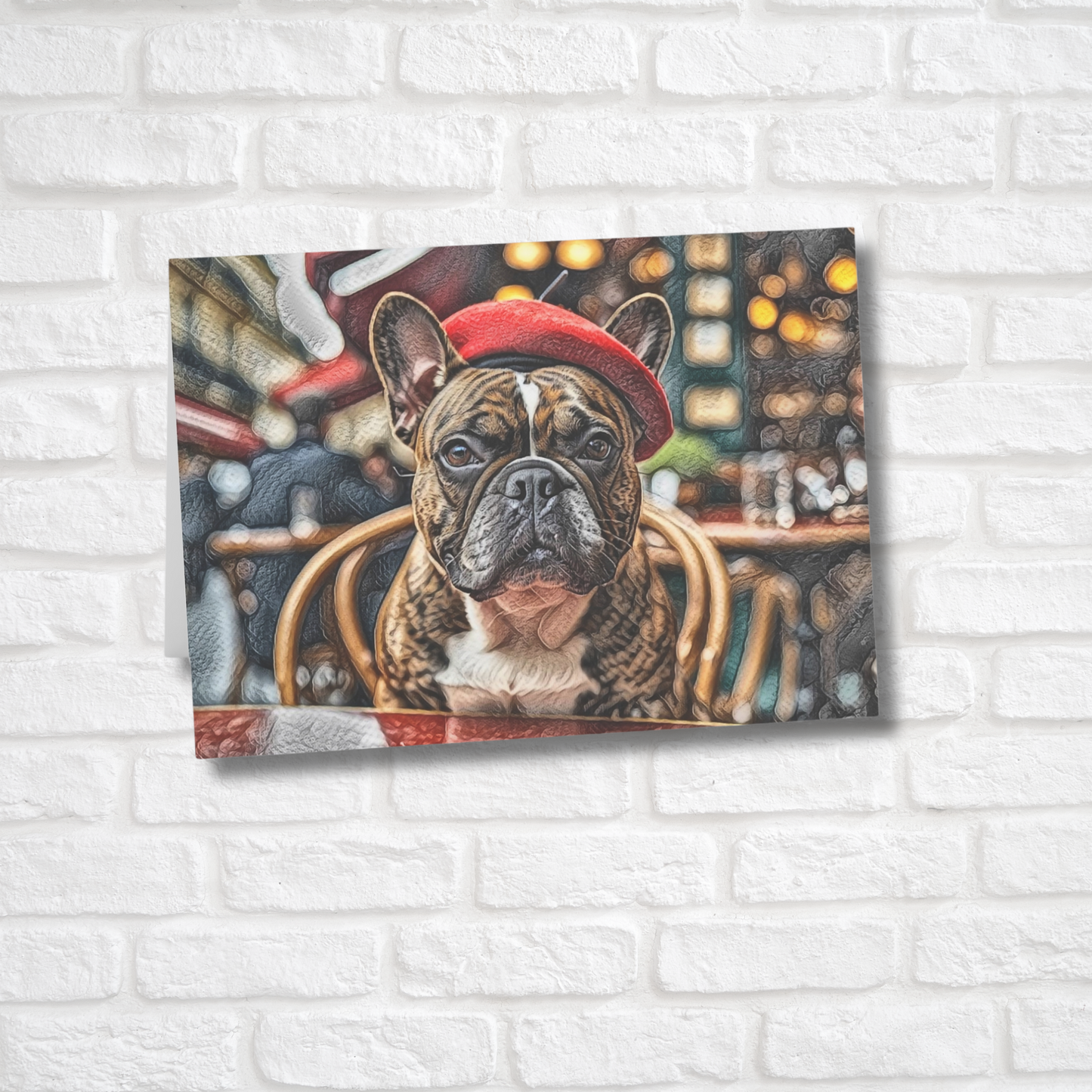 French Bulldog Greeting Card Set - Oil-Painted Dog Art | Blank Inside | Envelopes Included
