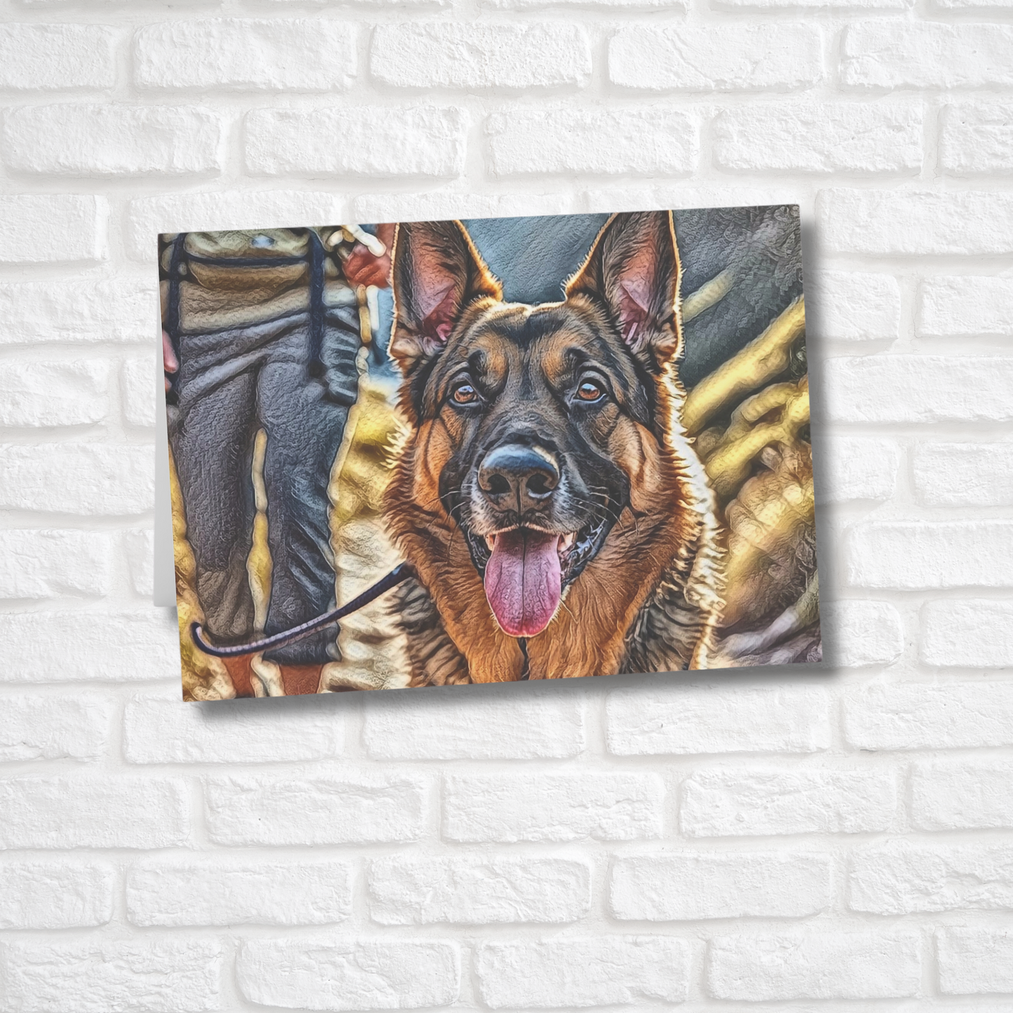 German Shepherd Greeting Card Set - Oil-Painted Dog Art | Blank Inside | Envelopes Included