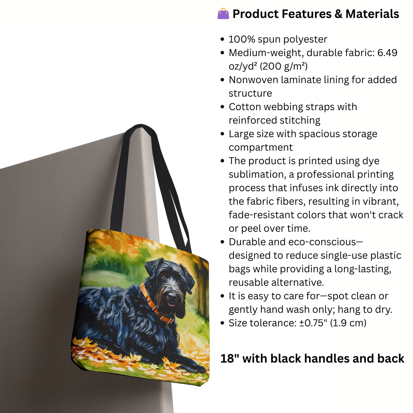 Giant Schnauzer Tote Bag – Watercolor Dog Lover Gift