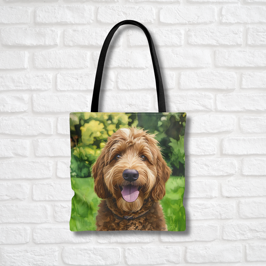 Labradoodle Tote Bag – Stylish Reusable Bag with Labrador Retriever & Poodle Watercolor Art