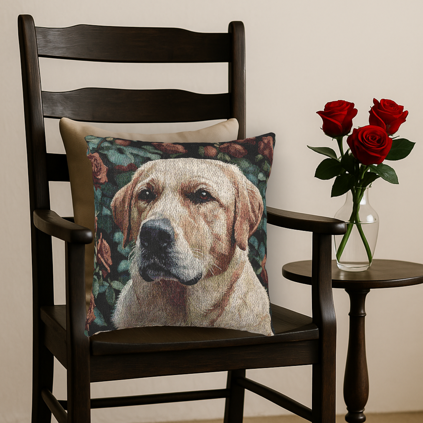 Labrador Retriever Woven Pillow | Classic Dog Lover Home Décor | Heirloom-Quality Tapestry Cushion