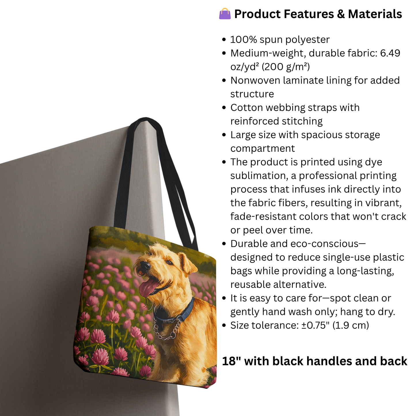 Lakeland Terrier Tote Bag | Terrier Dog Lover Gift | Stylish Reusable Bag