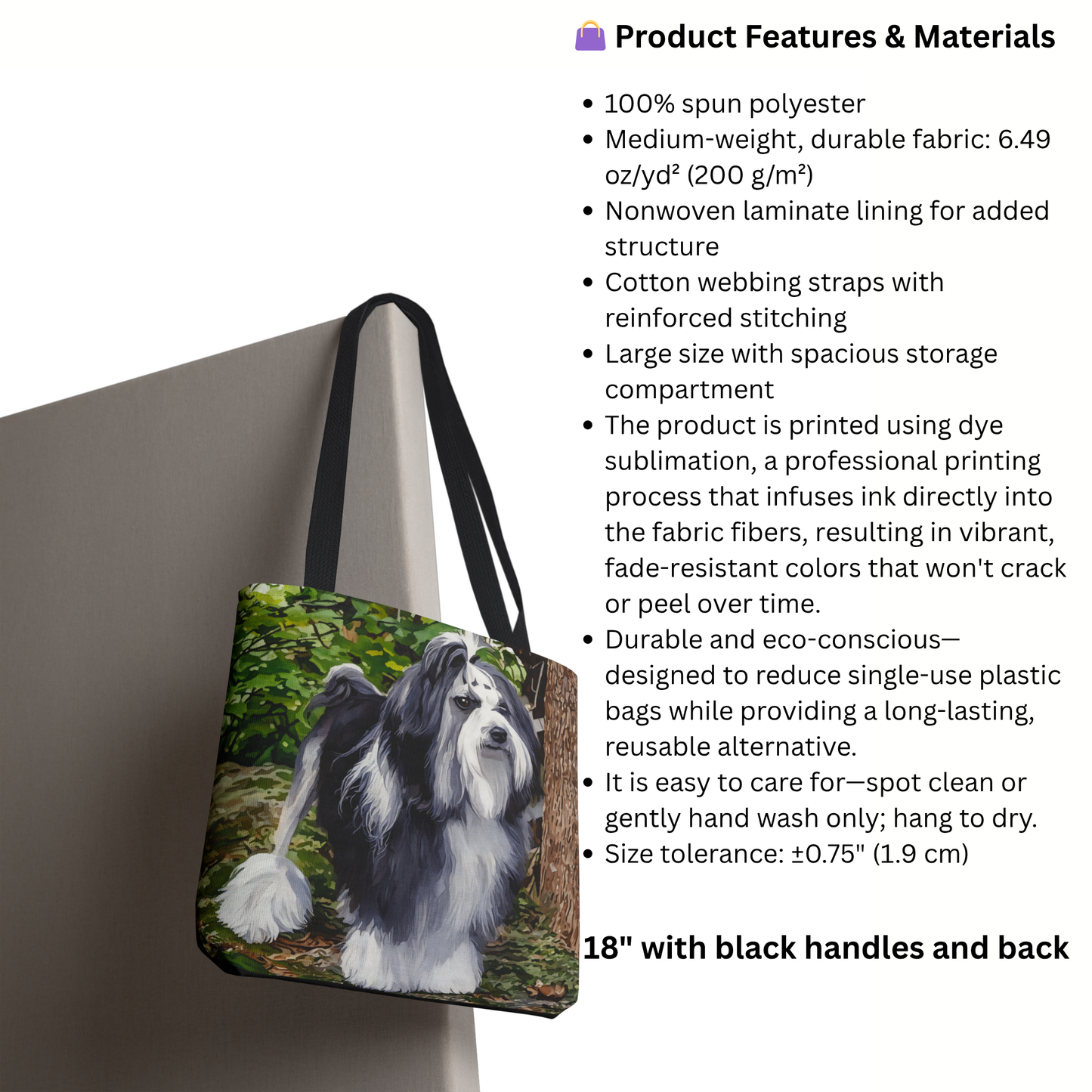 Löwchen Tote Bag | “Little Lion Dog” Gift | Durable Reusable Dog Breed Bag