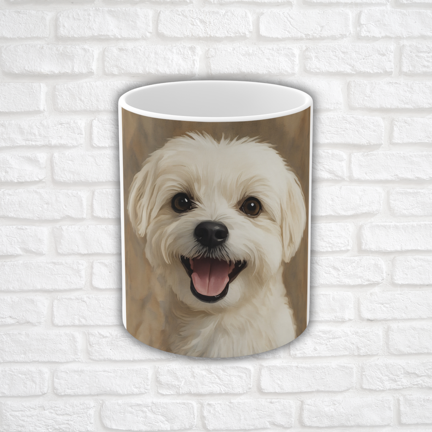Maltese Coffee Mug – Elegant Dog Lover Gift – Watercolor Maltese Art