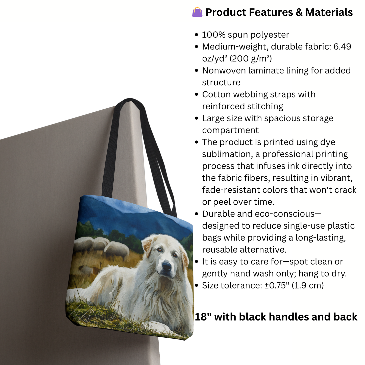 Maremma Sheepdog Tote Bag – Loyal Guardian Gift – Watercolor Maremma Art