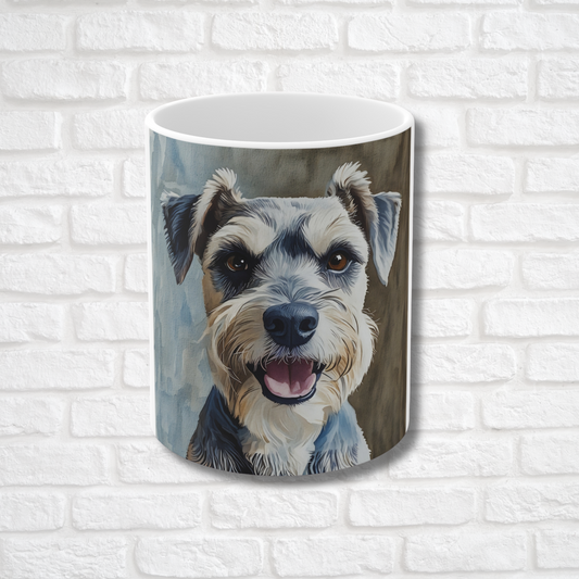 Miniature Schnauzer Coffee Mug – Watercolor Dog Headshot | Gift for Dog Lovers
