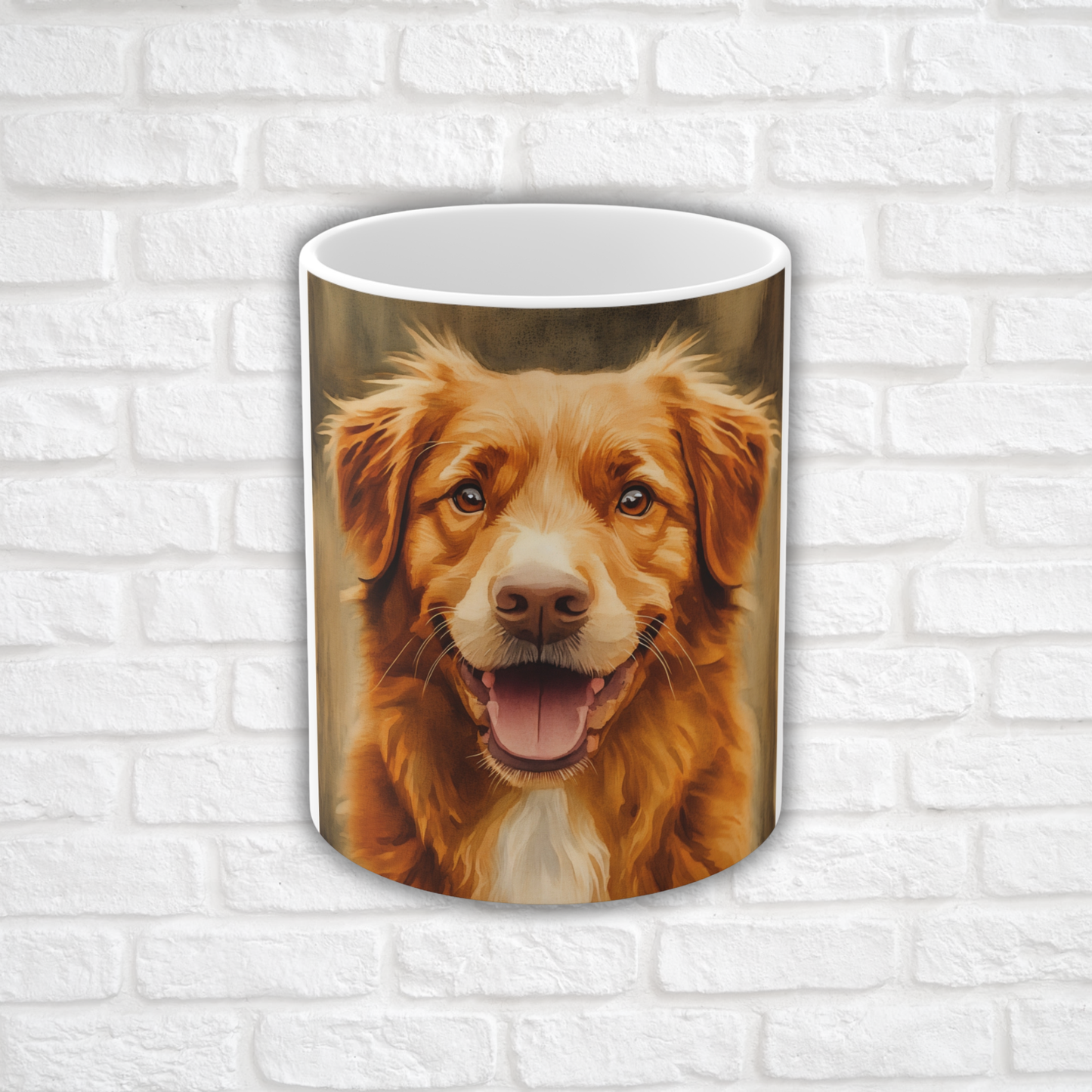 Nova Scotia Duck Tolling Retriever Coffee Mug – Vibrant Dog Lover Gift – Watercolor Toller Art