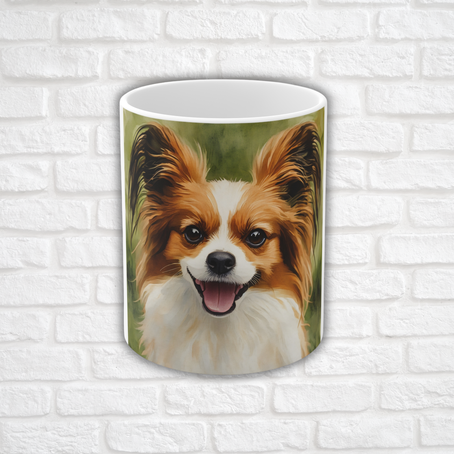 Papillon Coffee Mug – Elegant Butterfly Dog Lover Gift – Watercolor Papillon Art