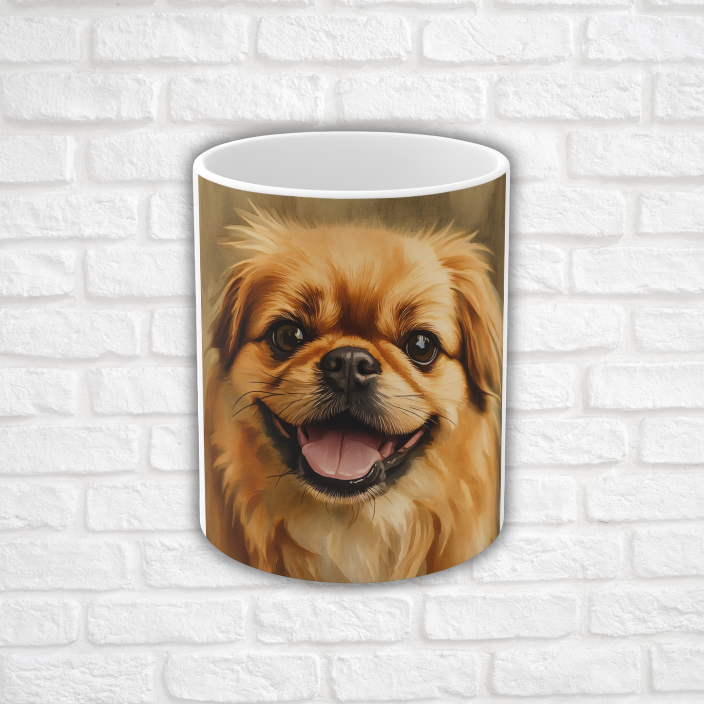 Pekingese Coffee Mug – Royal Dog Lover Gift – Watercolor Pekingese Art