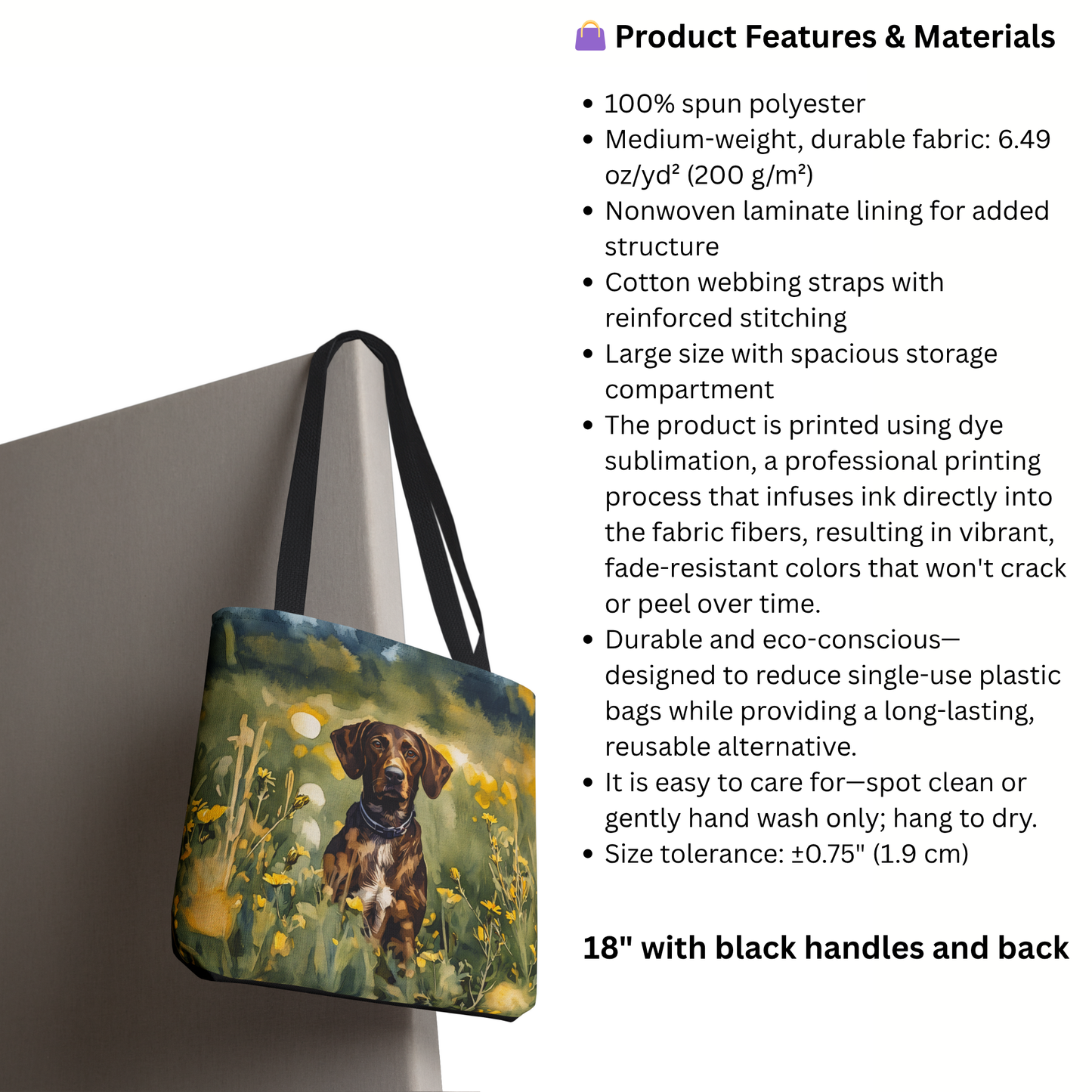 Pointer Tote Bag – Elegant Dog Lover Gift – Watercolor Pointer Art