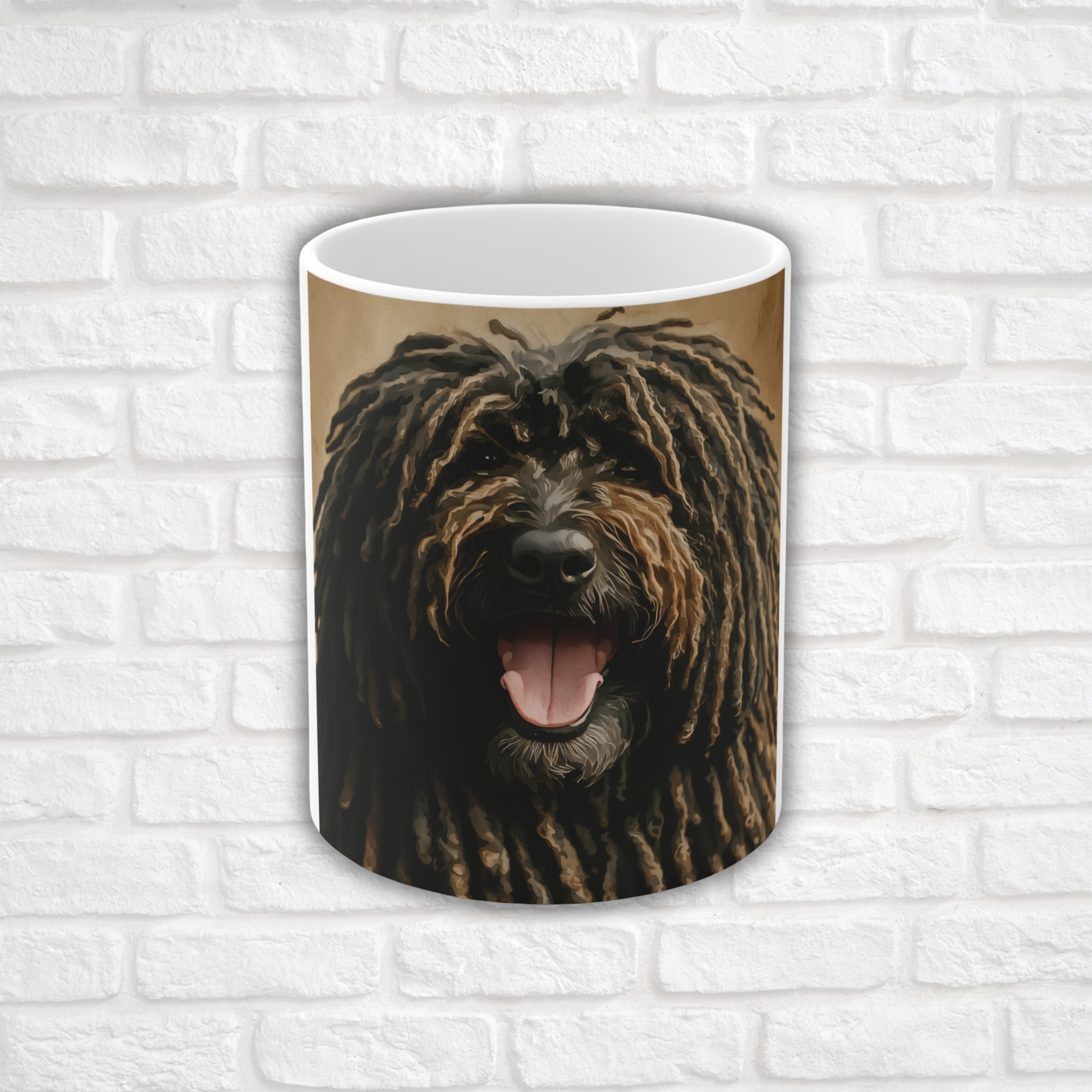 Puli Coffee Mug – Unique Dog Lover Gift – Watercolor Puli Art