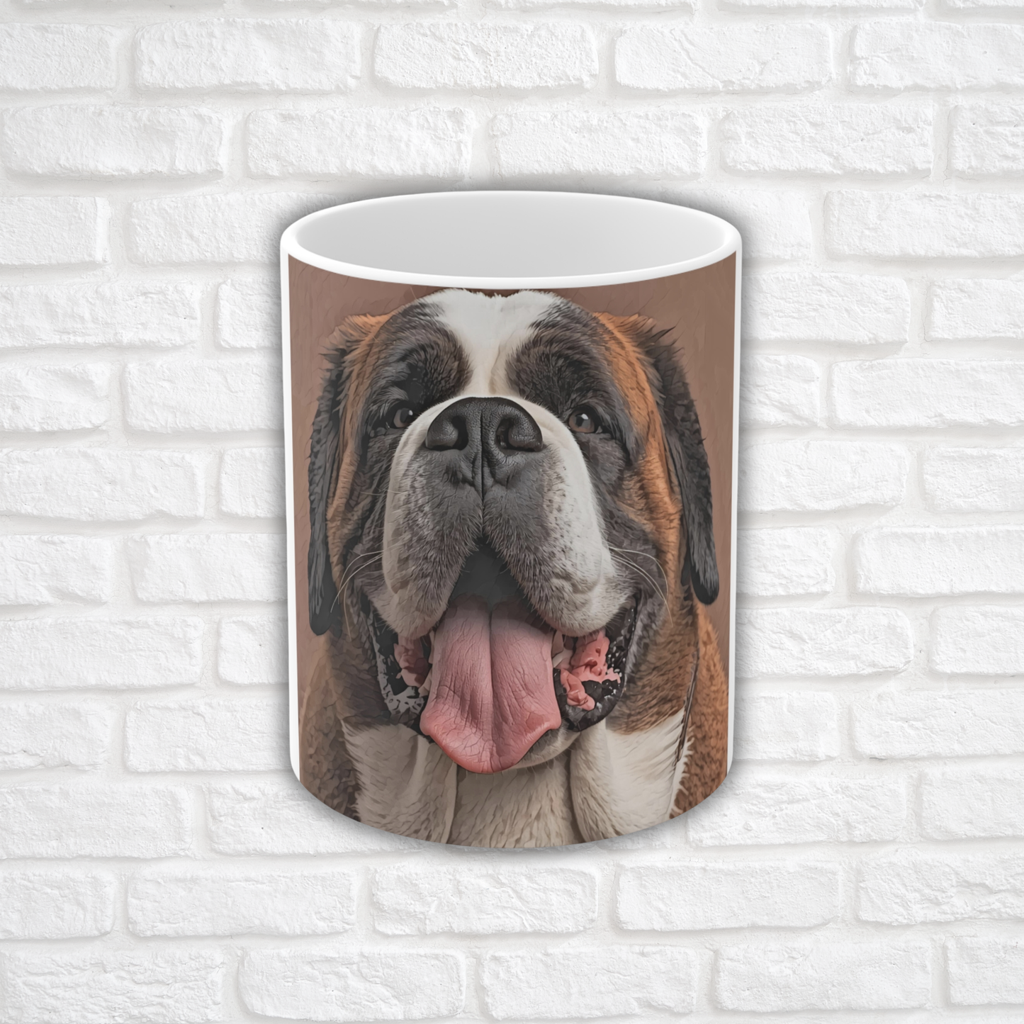 Saint Bernard Coffee Mug – Gentle Giant Dog Lover Gift – Watercolor Saint Bernard Art