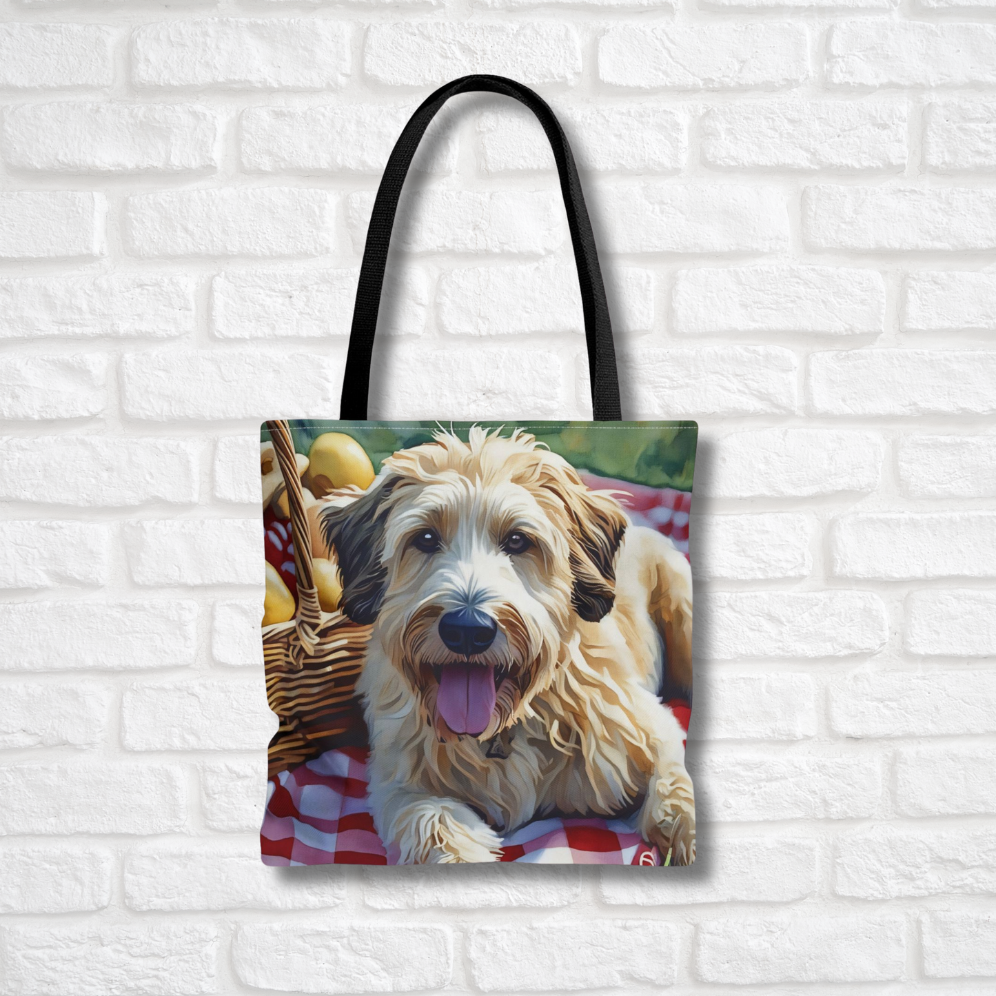 Sheepadoodle Tote Bag – Stylish Reusable Bag with Old English Sheepdog & Poodle Watercolor Art