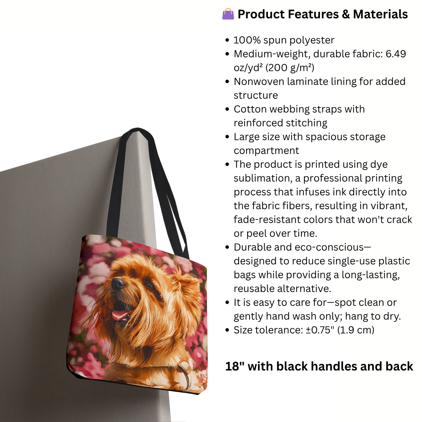 Silky Terrier Tote Bag – Cute Dog Lover Gift – Watercolor Silky Terrier Art