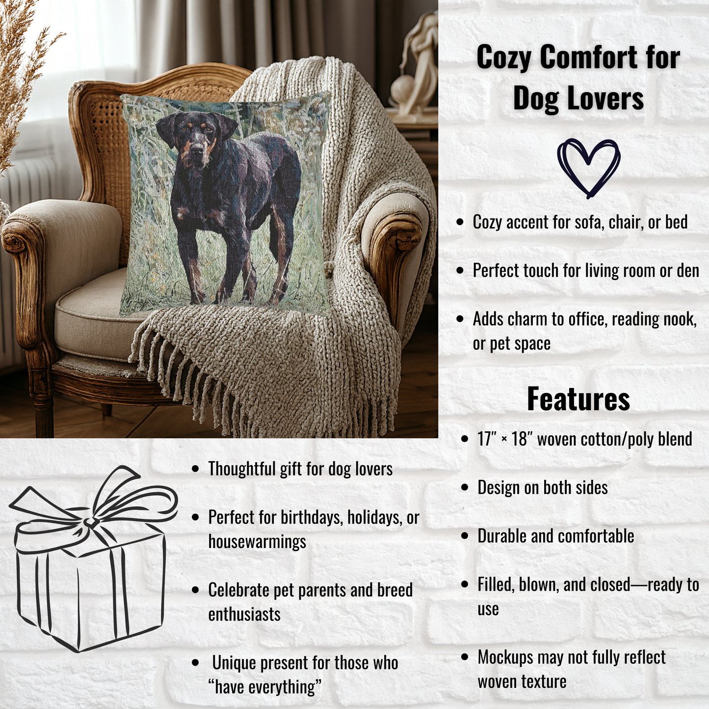 Transylvanian Hound Decorative Pillow – Rare Hound Home Décor Gift