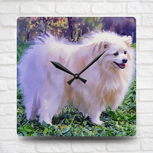Volpino Italiano Wall Clock – Rare Dog Lover Gift – Charming Breed Design