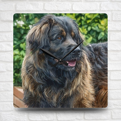 Estrela Mountain Dog Wall Clock – Majestic Watercolor Dog Art on Acrylic – Gift for Mountain Dog Lovers