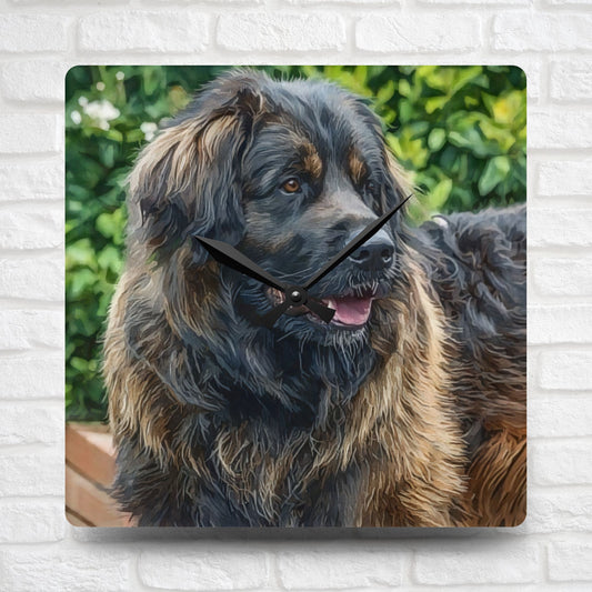 Estrela Mountain Dog Wall Clock – Majestic Watercolor Dog Art on Acrylic – Gift for Mountain Dog Lovers