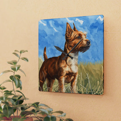 Australian Terrier Wall Clock | Cheerful Dog Lover Gift | Decorative Acrylic Clock
