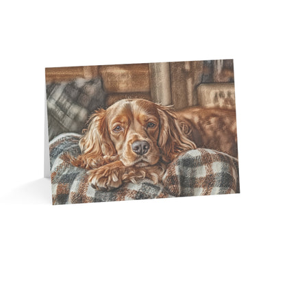 English Cocker Spaniel Greeting Cards – 5x7 Dog Breed Notecards – Set of 10, 30 or 50 with Envelopes