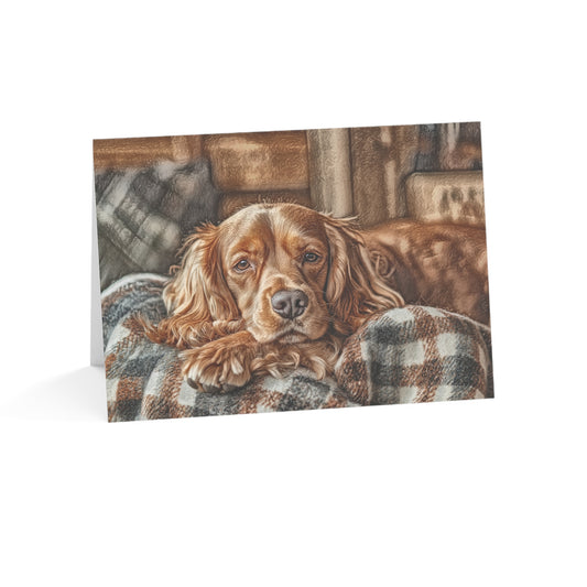 English Cocker Spaniel Greeting Cards – 5x7 Dog Breed Notecards – Set of 10, 30 or 50 with Envelopes