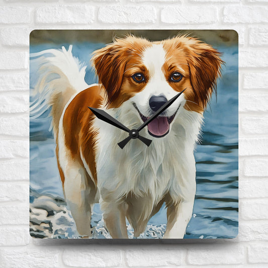 Kooikerhondje Wall Clock | 10.75” Acrylic Rare Dog Breed Gift