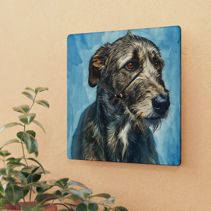Irish Wolfhound Acrylic Wall Clock – Gentle Giant Dog Lover Home Décor