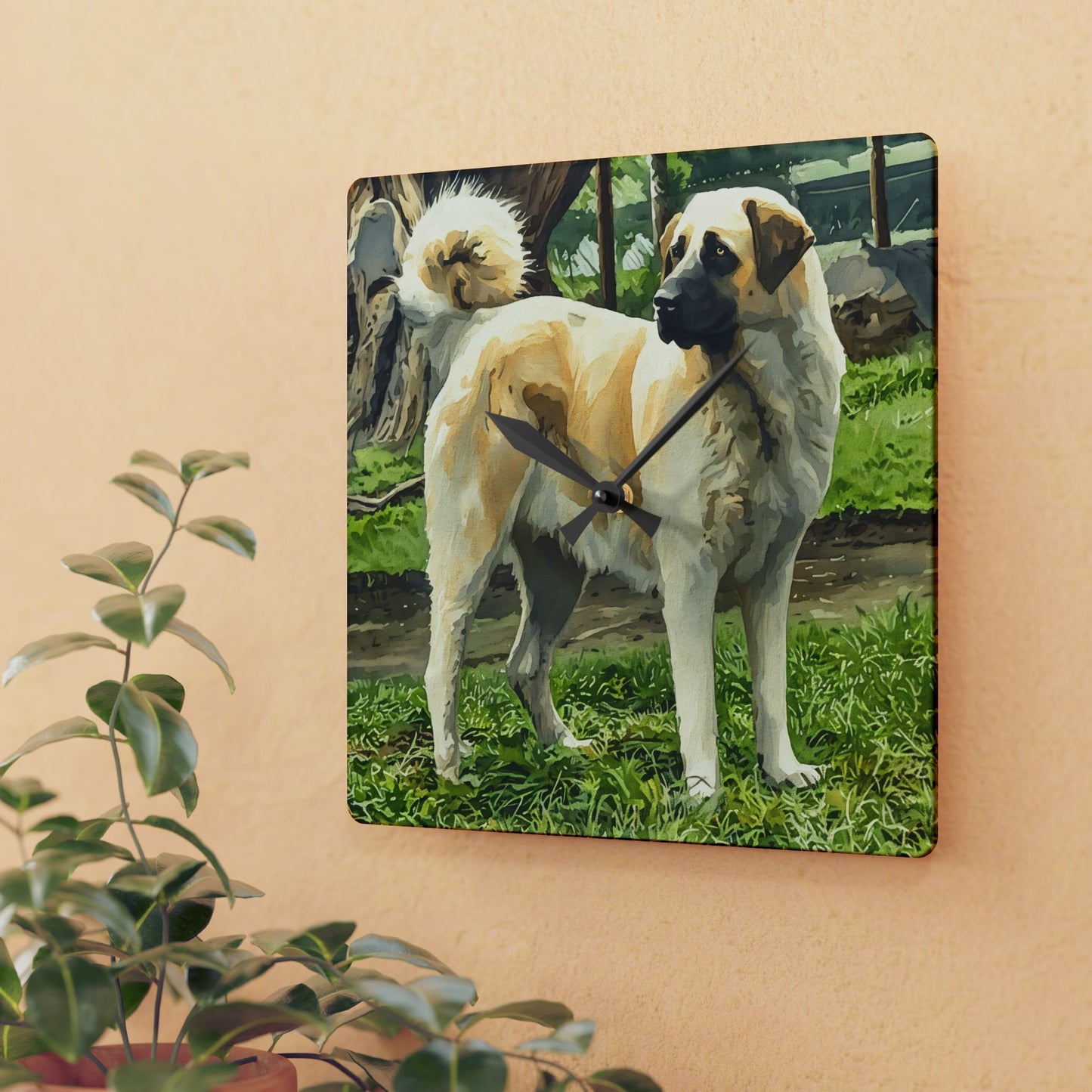 Kangal Shepherd Dog Acrylic Wall Clock – Powerful & Protective Dog Lover Home Décor