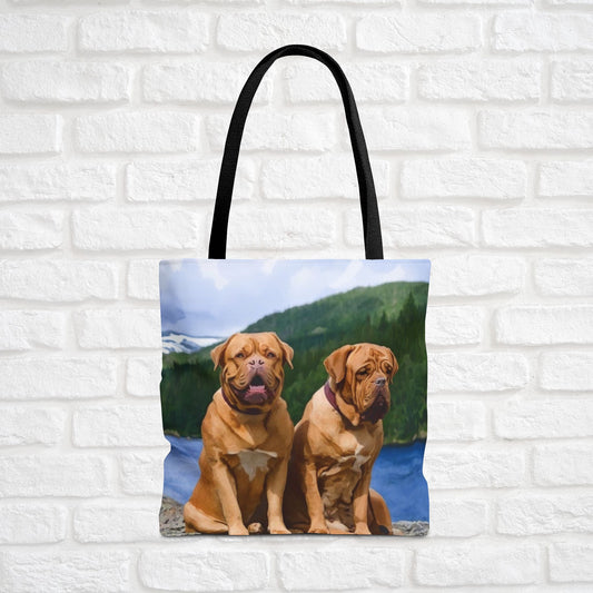 Watercolor Dogue de Bordeaux Tote Bag | French Mastiff Lover Gift