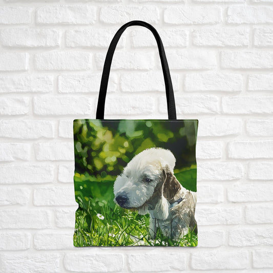 Bedlington Terrier Tote Bag | Dog Lover Gift | Stylish Reusable Bag with Watercolor Bedlington Terrier Art