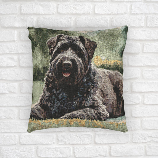 Bouvier des Flandres Pillow | Dog Lover Home Décor | Decorative Woven Throw Pillow