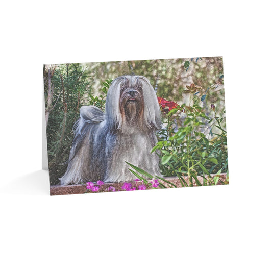 Lhasa Apso Greeting Cards | 5x7 Companion Dog Breed Stationery | Sets of 10, 30, 50