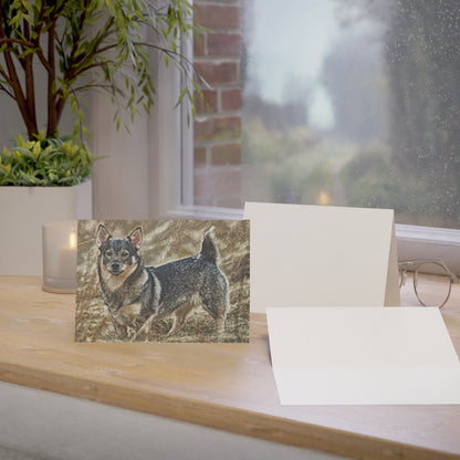 Swedish Vallhund Greeting Cards – Nordic Herding Dog Art Set