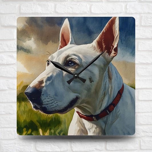 Bull Terrier Wall Clock | Dog Lover Gift | Unique Acrylic Dog Breed Wall Décor